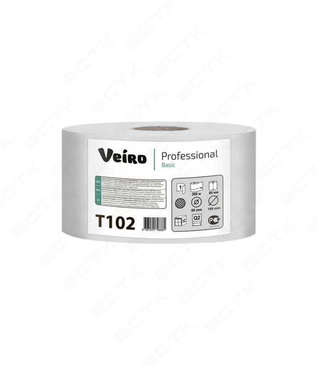 Бумага туалетная 200м 2-сл Veiro Prof Comfort Q2 (Т2) (12) Мир упаковки