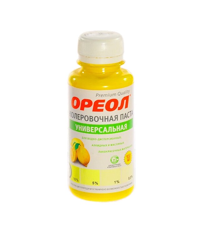 Колеровочная паста желтый 100мл Ореол (6) Эмпилс
