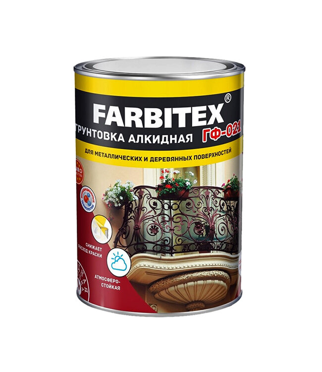 Грунт ГФ-021 красно-кор 6,0кг Farbitex (4) Фарбен
