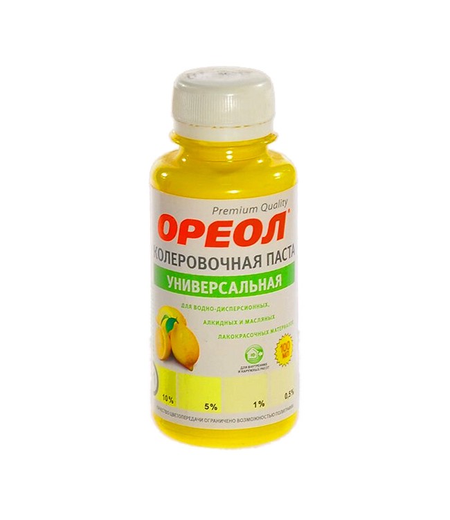 Колеровочная паста лимонный 100мл Ореол (6) Эмпилс