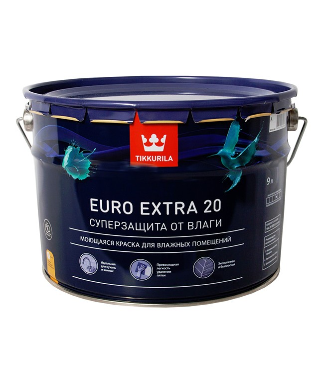Краска EURO-20 A EXTRA 9,0л (1) Тиккурила