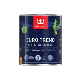 Краска EURO TREND A 0,9л д/обоев/стен матов (6) Тиккурила