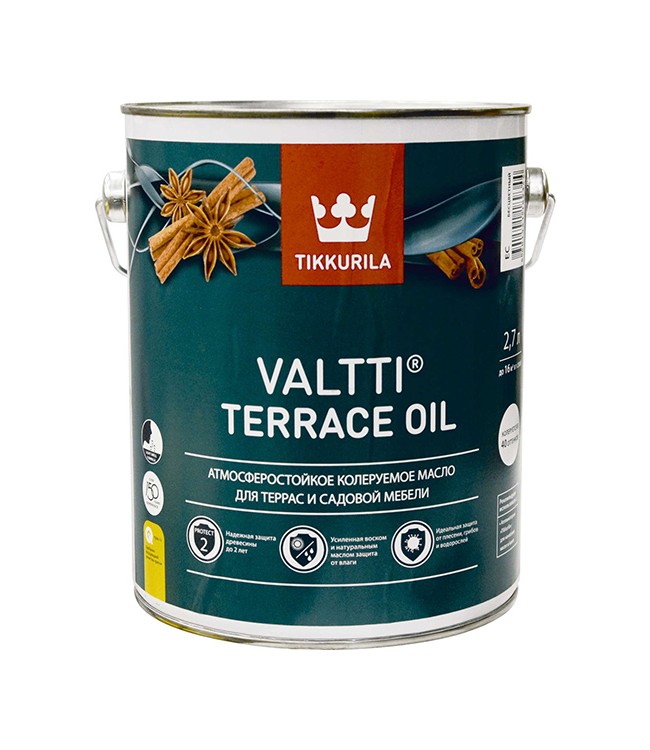 Масло для террас VALTTI TERRACE OIL EC 2,7л (6) Тиккурила