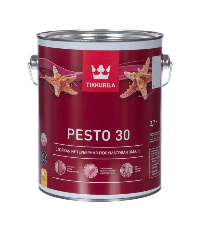 Краска PESTO-30 А п/мат 2,7л (6) Тиккурила