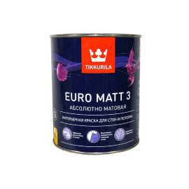 Краска EURO-3 A MATT 0,9л гл/мат (6) Тиккурила